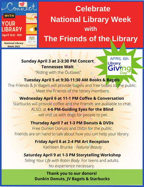 Celebrate National Library Week with The Friends of the Library