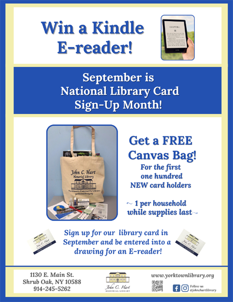 September is National Library Card Sign-Up Month!
