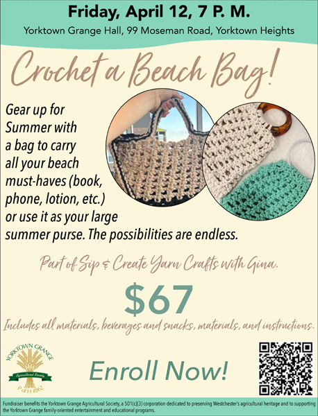 Yorktown Grange: Crochet a Beach Bag!