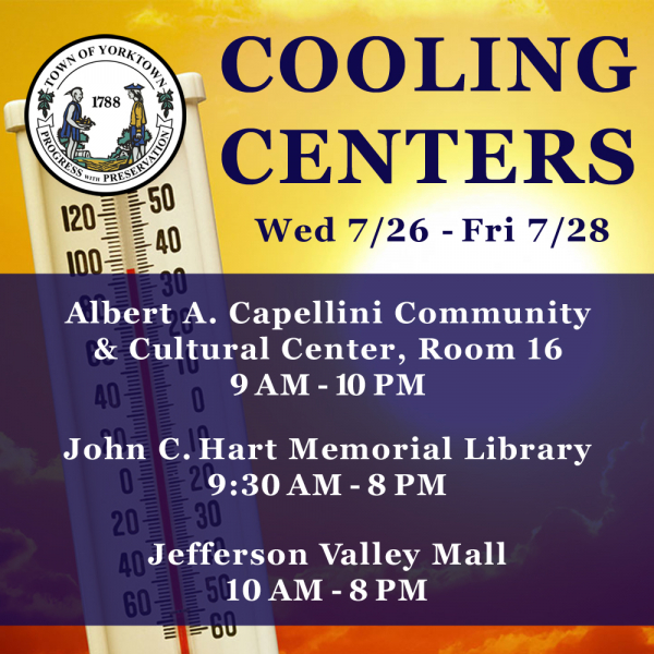 Cooling Centers Open 7/26 - 7/28