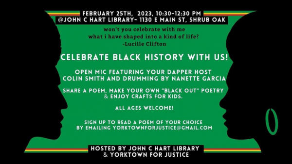 Celebrate Black History at the John C Hart Memorial Library Poetry Event