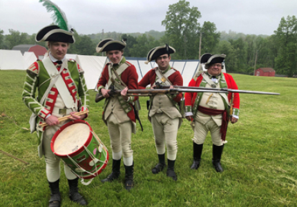 Historical reenactors at the 2023 Rochambeau Festival in Yorktown, N.Y. Photo by Carol Reif.