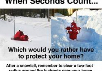 KEEP FIRE HYDRANTS CLEAR OF SNOW