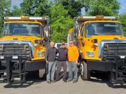 Charlie Vilarino, Jeff Weisbert (salesman from Henderson Trucks), and Dave Paganelli