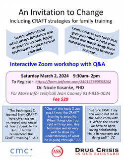 An Invitation to Change: Including CRAFT Strategies for Family Training 