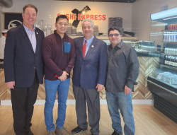 Yorktown Officials Celebrate the Opening of X Sushi Express on Commerce Street