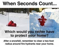 KEEP FIRE HYDRANTS CLEAR OF SNOW
